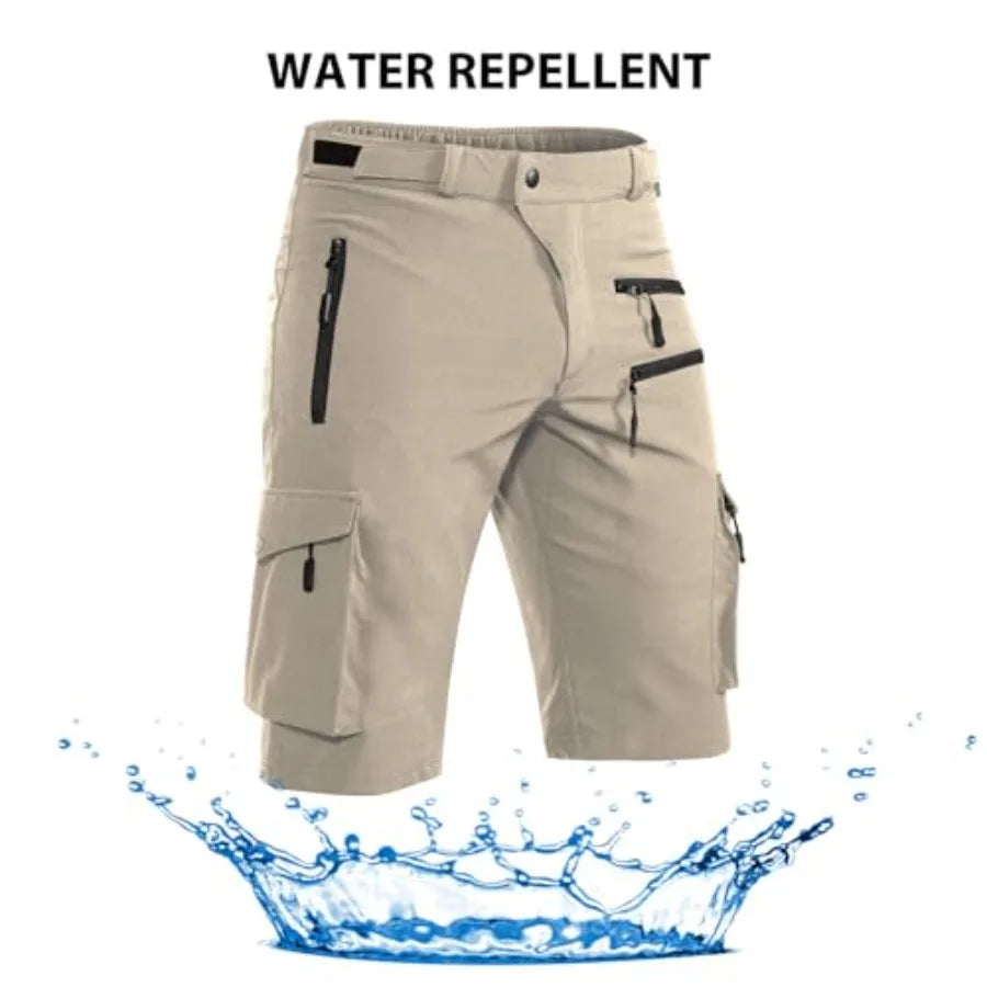 Men's Mountain Bike Shorts Quick Dry Cargo With Zipper Pocket