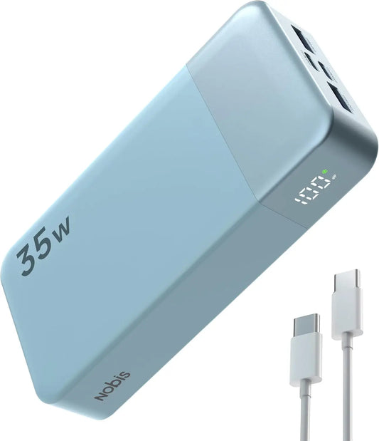 NOBIS Portable Charger, 20000mAh Power Bank, 35W Power Bank Fast Charging, Battery Pack with C to C Cable, Battery Bank