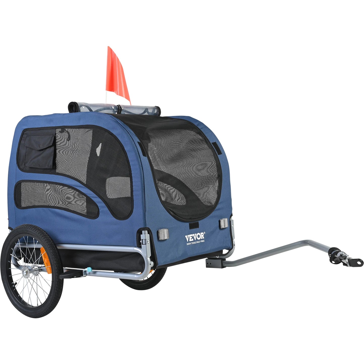 Dog Bicycle Trailer Carrier Collapsible 100 Lb Capacity