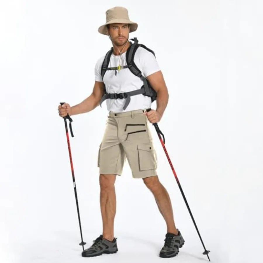 Men's Mountain Bike Shorts Quick Dry Cargo With Zipper Pocket