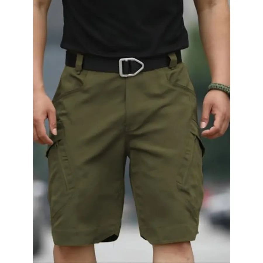 Mens Cargo Shorts Hiking Waterproof Tactical With Multiple Pockets