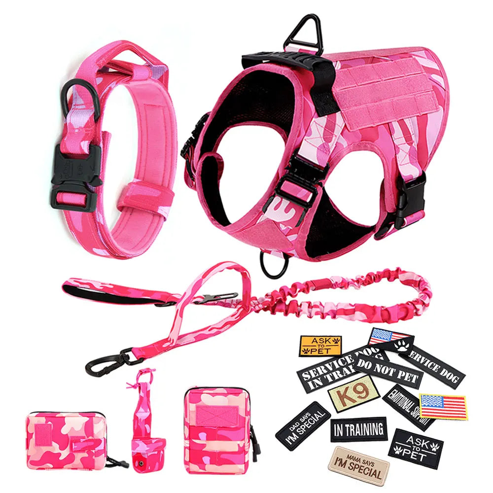 PETRAVEL Camouflage Dog Harness German Shepherd Tactical Vest Adjustable