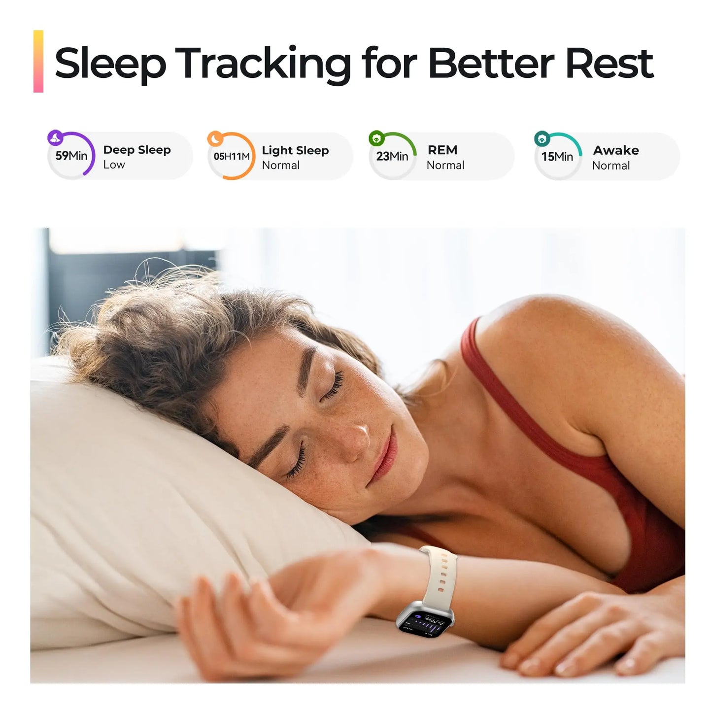 Anyloop Smart Watch Fitness Tracker With SpO2 Sleep Monitor