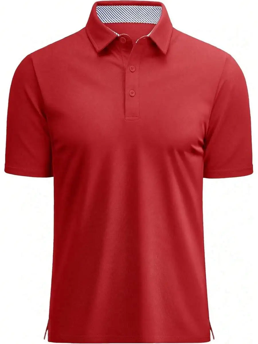 Men's Short Sleeve Cotton Pique Golf Shirt Classic Fit