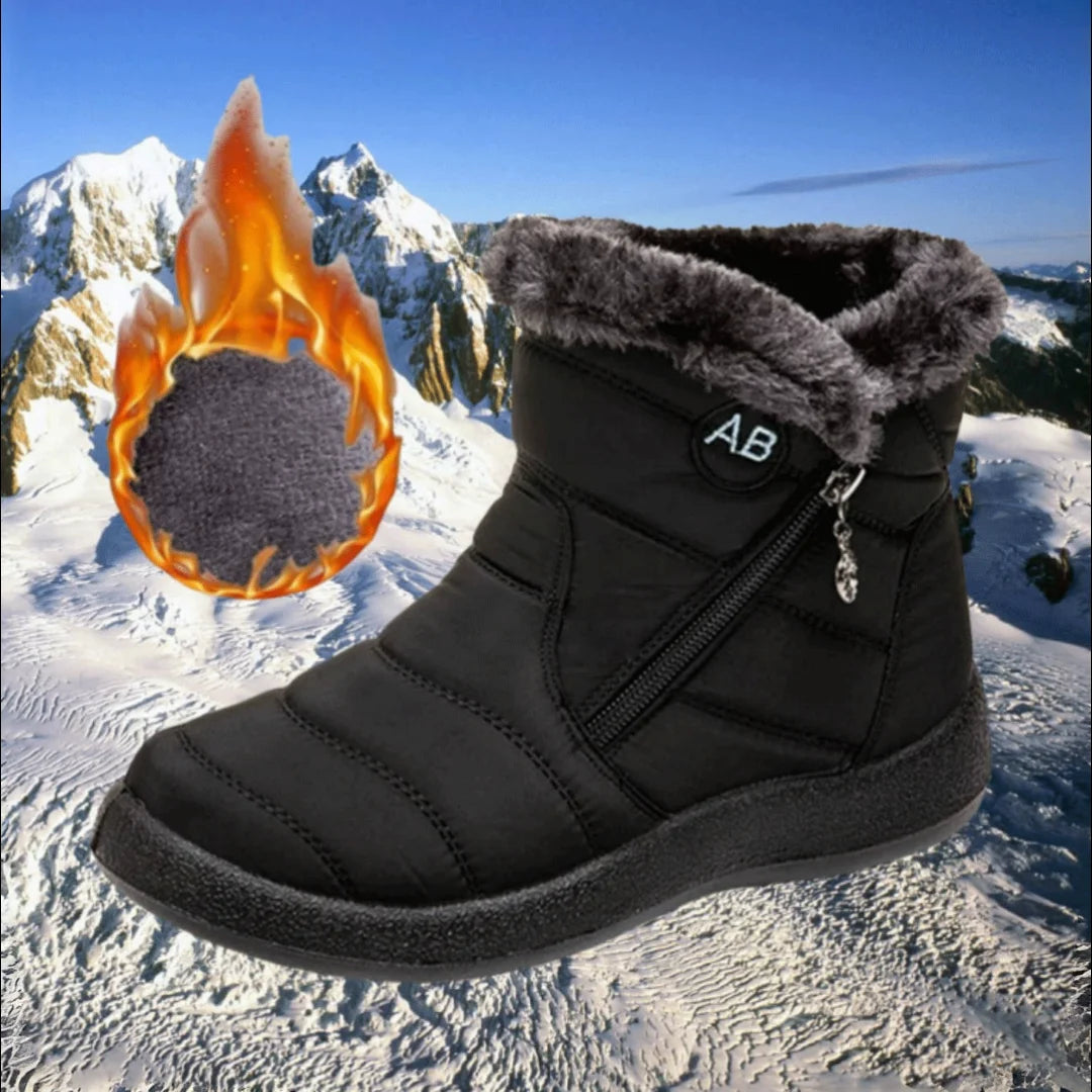 Women Mid-Calf Snow Boots With Zip Lining Plush Insole Warm