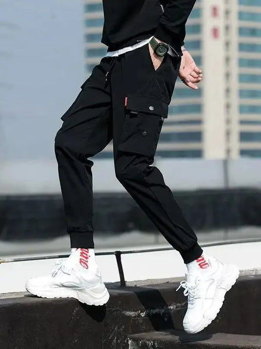 Men's Cargo Pants With Multi Flap Pockets For Outdoor Activities