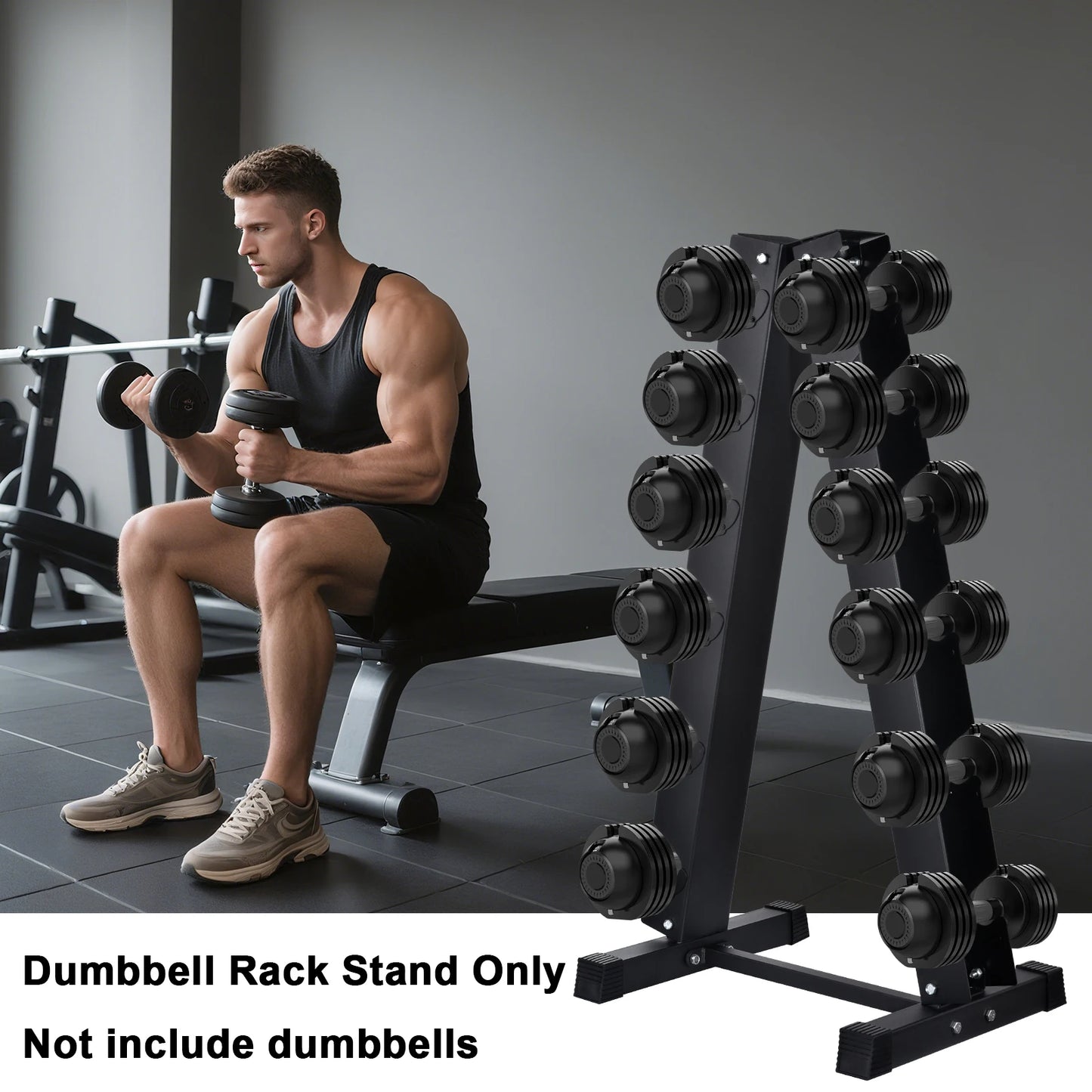 Dumbbell Rack Stand A Frame For Home Gym 500 Lbs Capacity
