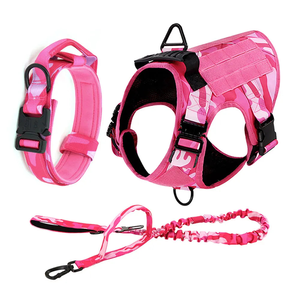 PETRAVEL Camouflage Dog Harness German Shepherd Tactical Vest Adjustable