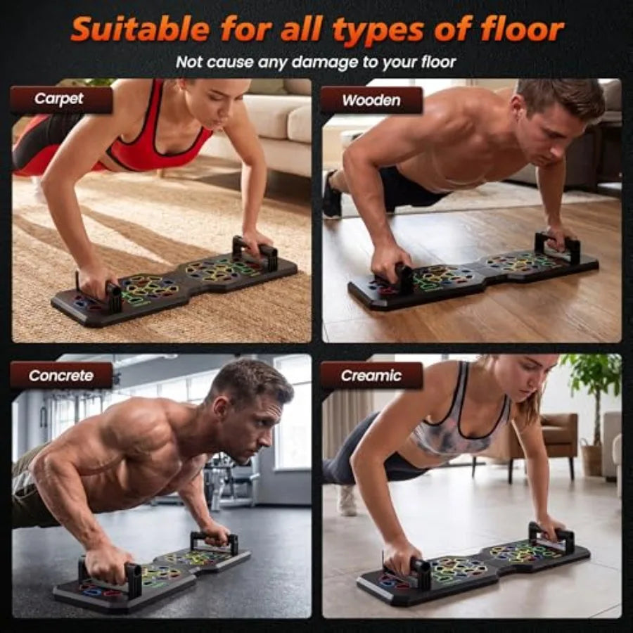 Foldable Push Up Stands Board Fitness Equipment For Home Gym Adjustable