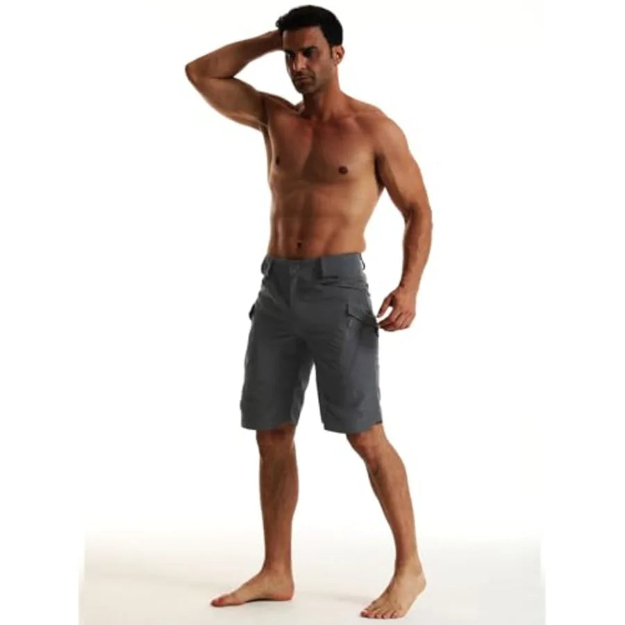 Mens Hiking Shorts Waterproof Tactical Cargo Quick Dry With Pockets