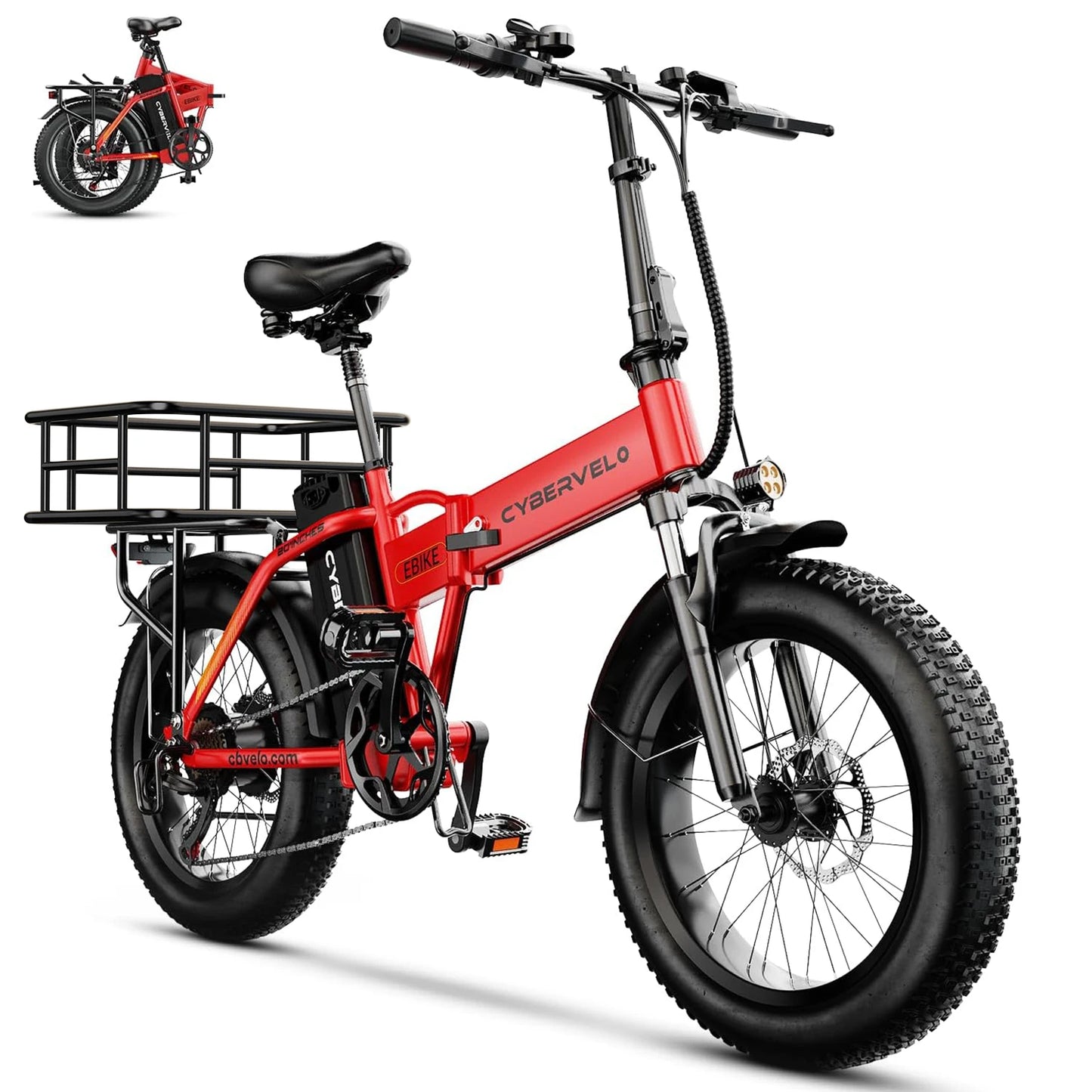 CYBERVELO EK4 Folding Electric Bike For Adults With Fat Tire