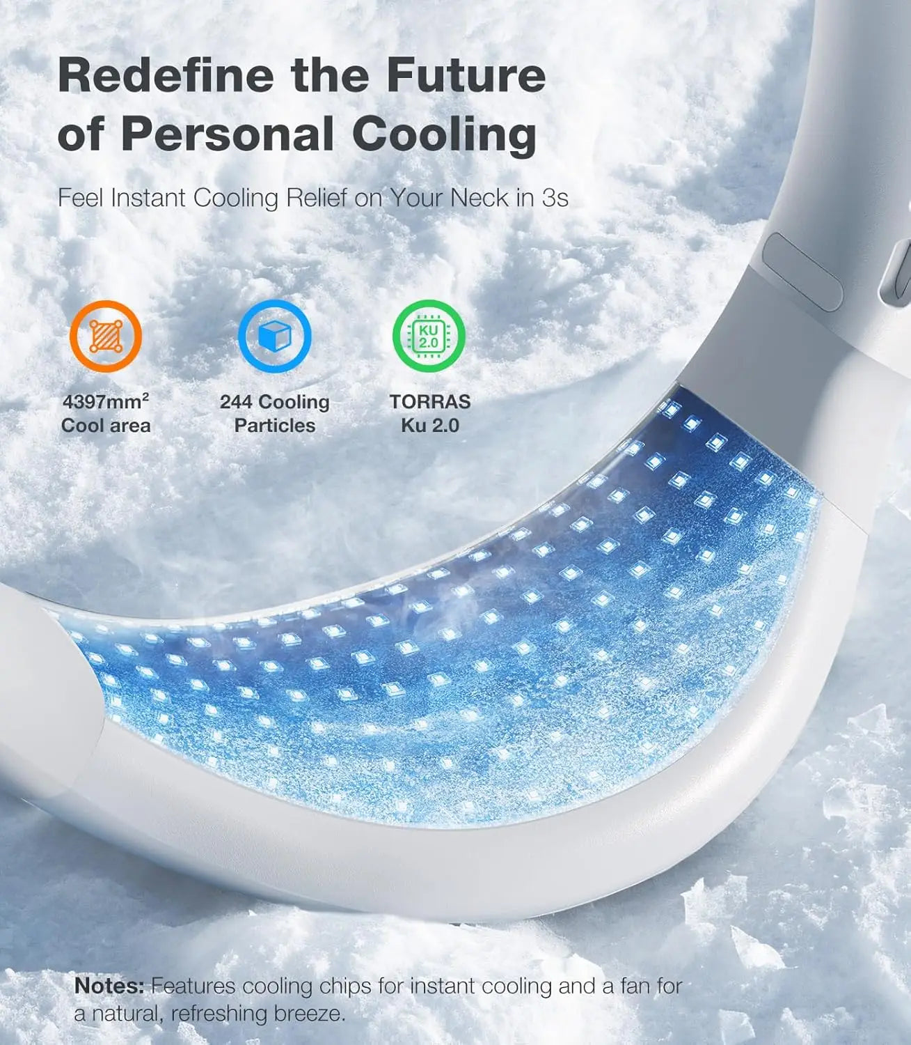 XMSJ Neck Fan Air Conditioner Dual Airflow Pro Cooling