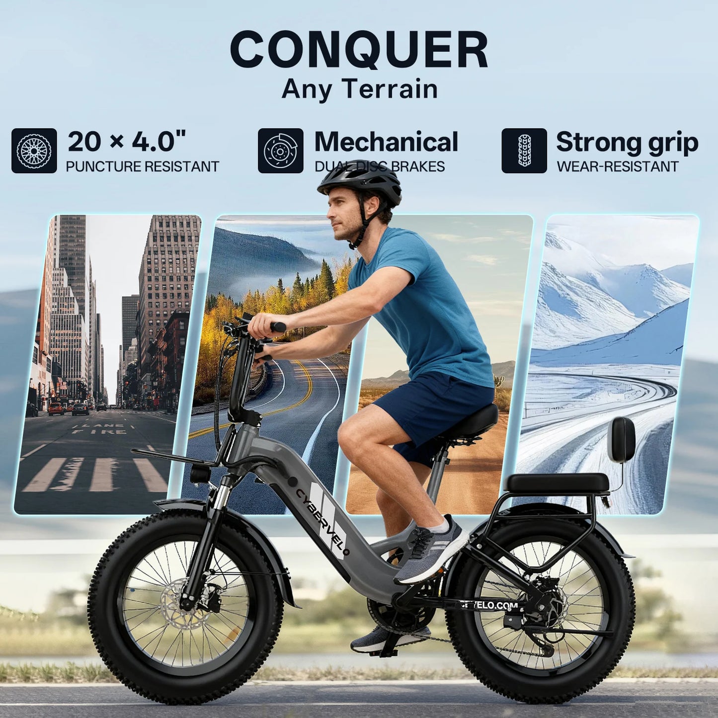 LIONLAND EK12 1500W Fat Tire Electric Bicycle Long Range