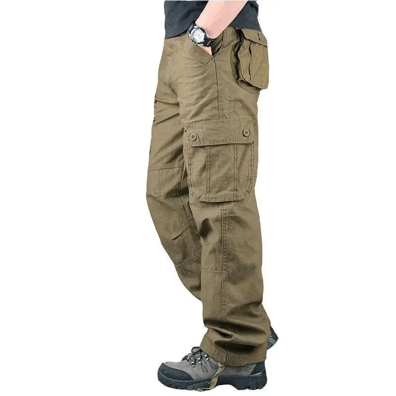 NONECN Tactical Cargo Pants For Men Cotton Outdoor Work Trousers