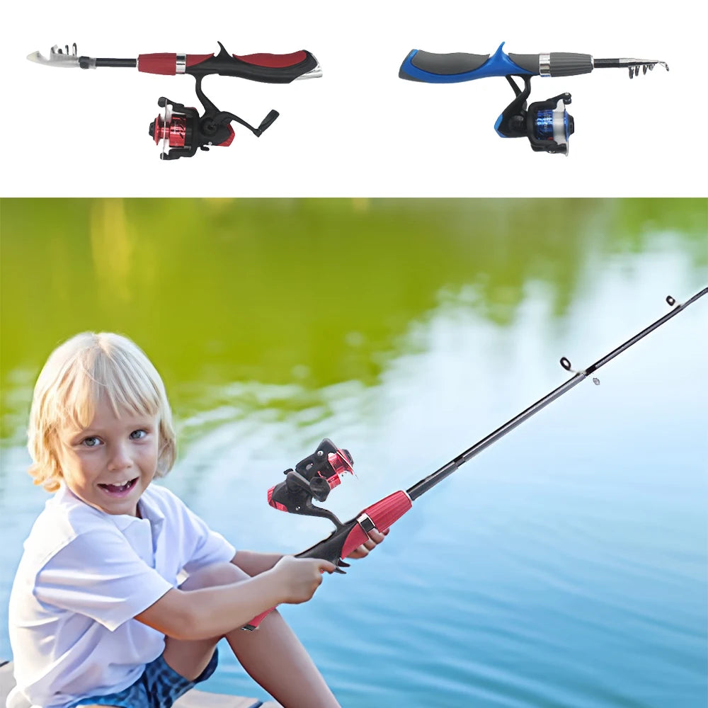 Kids Telescopic Fishing Rod Set With Spinning Reel And Lures