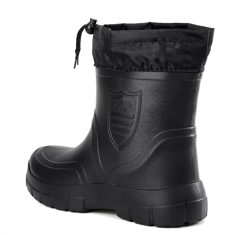 YBQJOO Mens Rain Boots Waterproof Outdoor Lightweight Boots