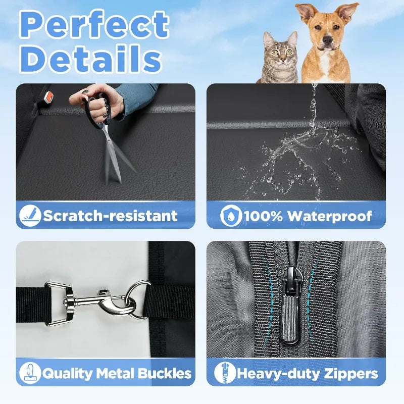 Back Seat Extender for Dogs Waterproof Car Seat Cover