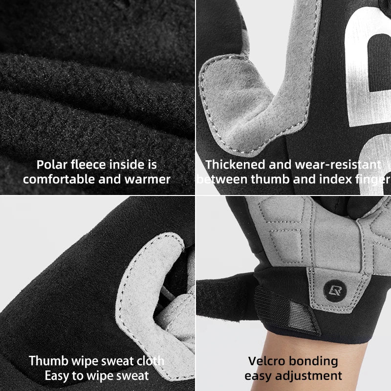 Rockbros Full-Finger Touchscreen Cycling Gloves For Men And Women