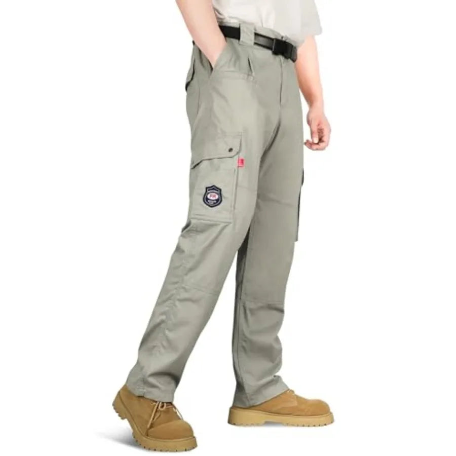 BOCOMAL Flame Resistant Cargo Pants For Men Durable Workwear