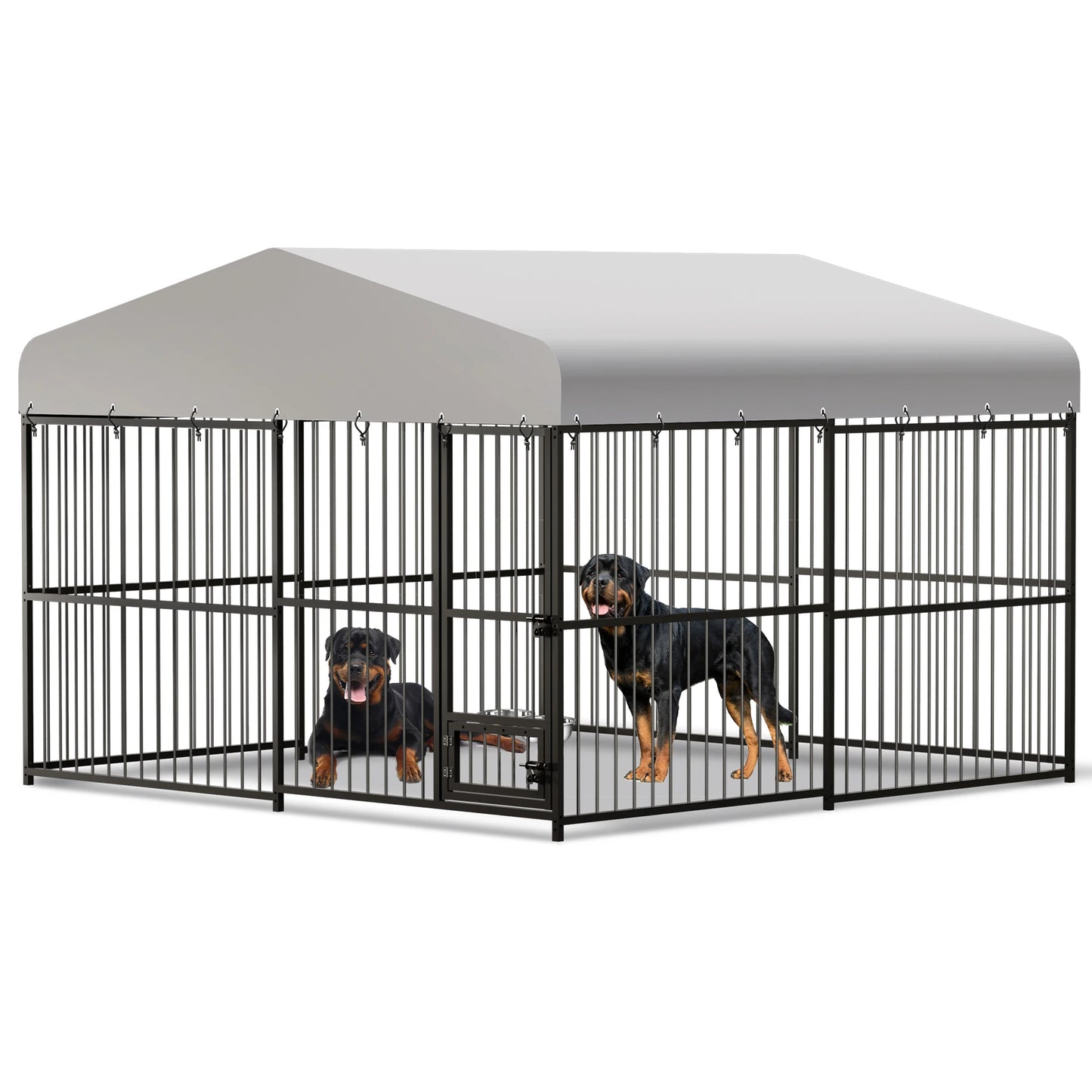 TWISTER.CK Outdoor Dog Kennel With Roof Double Lock UV Resistant