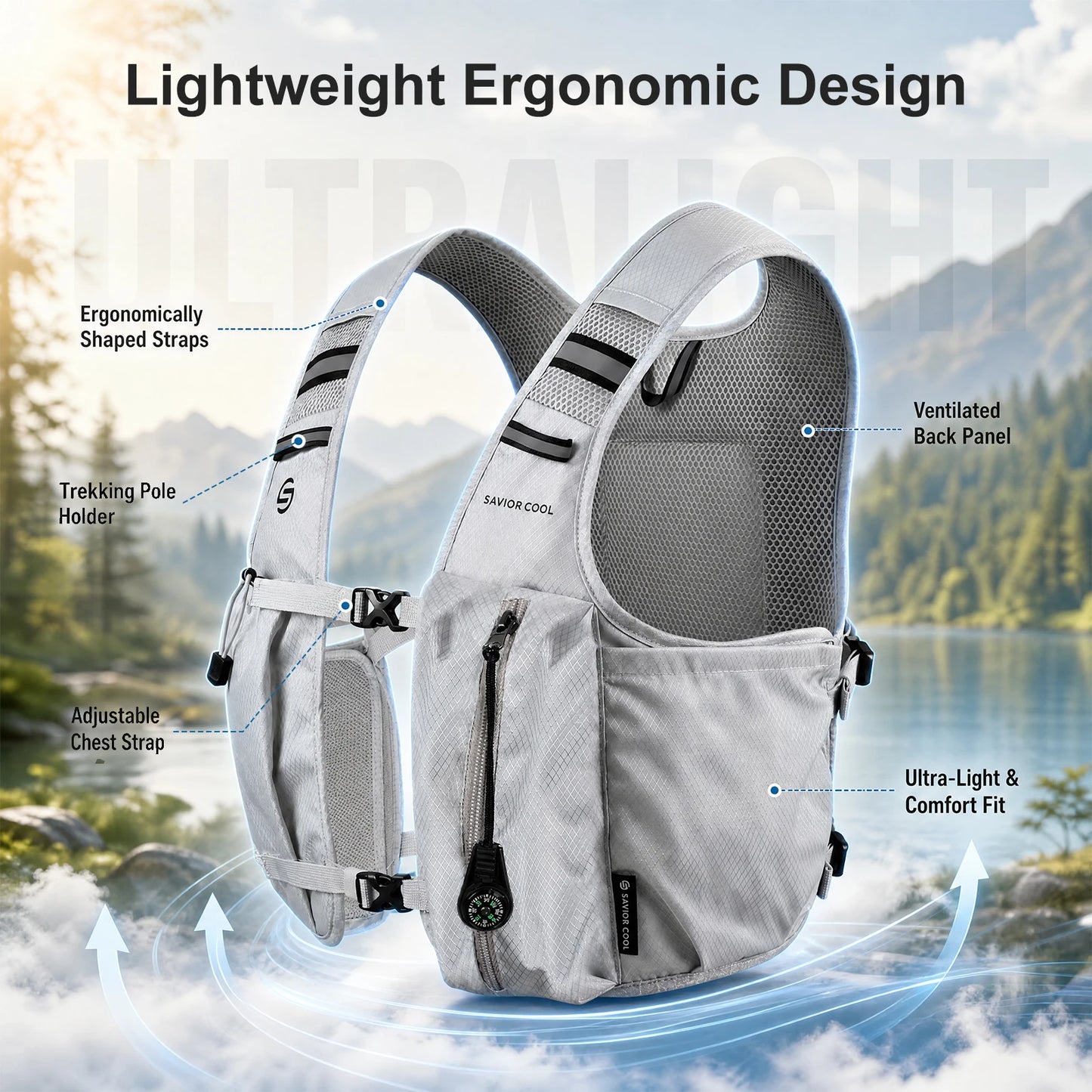 Snow Deer Outdoors Cooling Vest With Built In Water Bladder