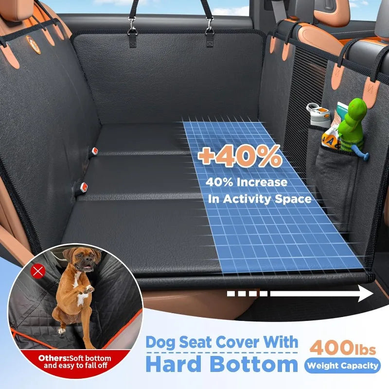 Back Seat Extender for Dogs Waterproof Car Seat Cover