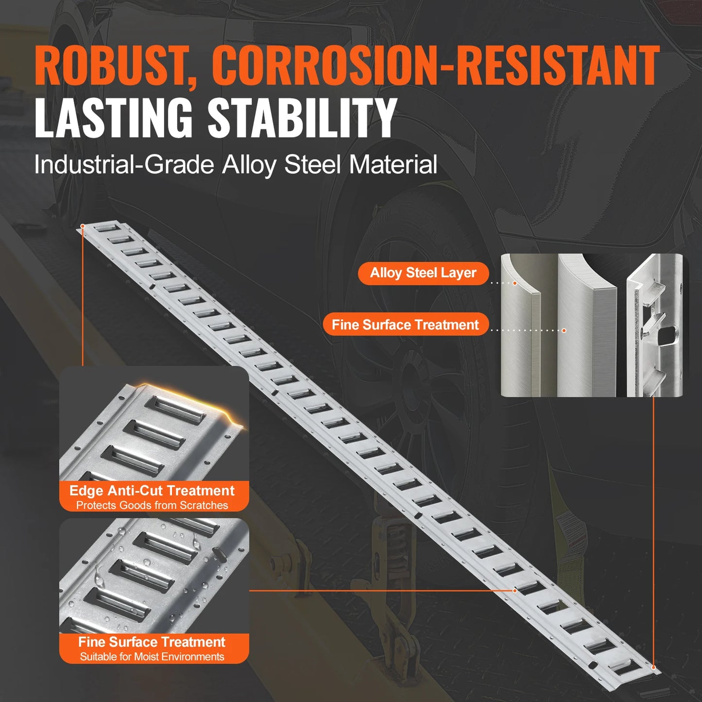 SucceBuy E Track Tie Down Rail Kit With Eight Rails