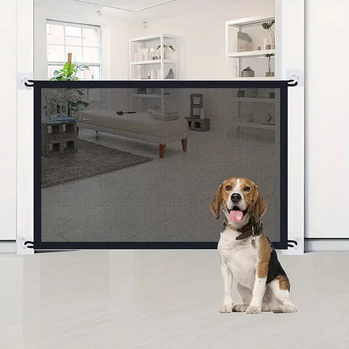 Dog Barrier Fence With Foldable Mesh Playpen For Safe Training