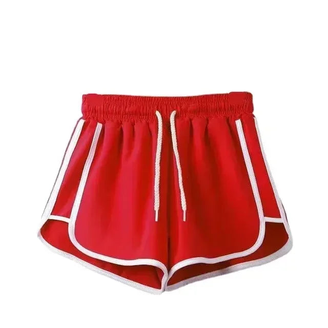 Striped Women's Sports Shorts Korean Casual Summer Wide-Leg