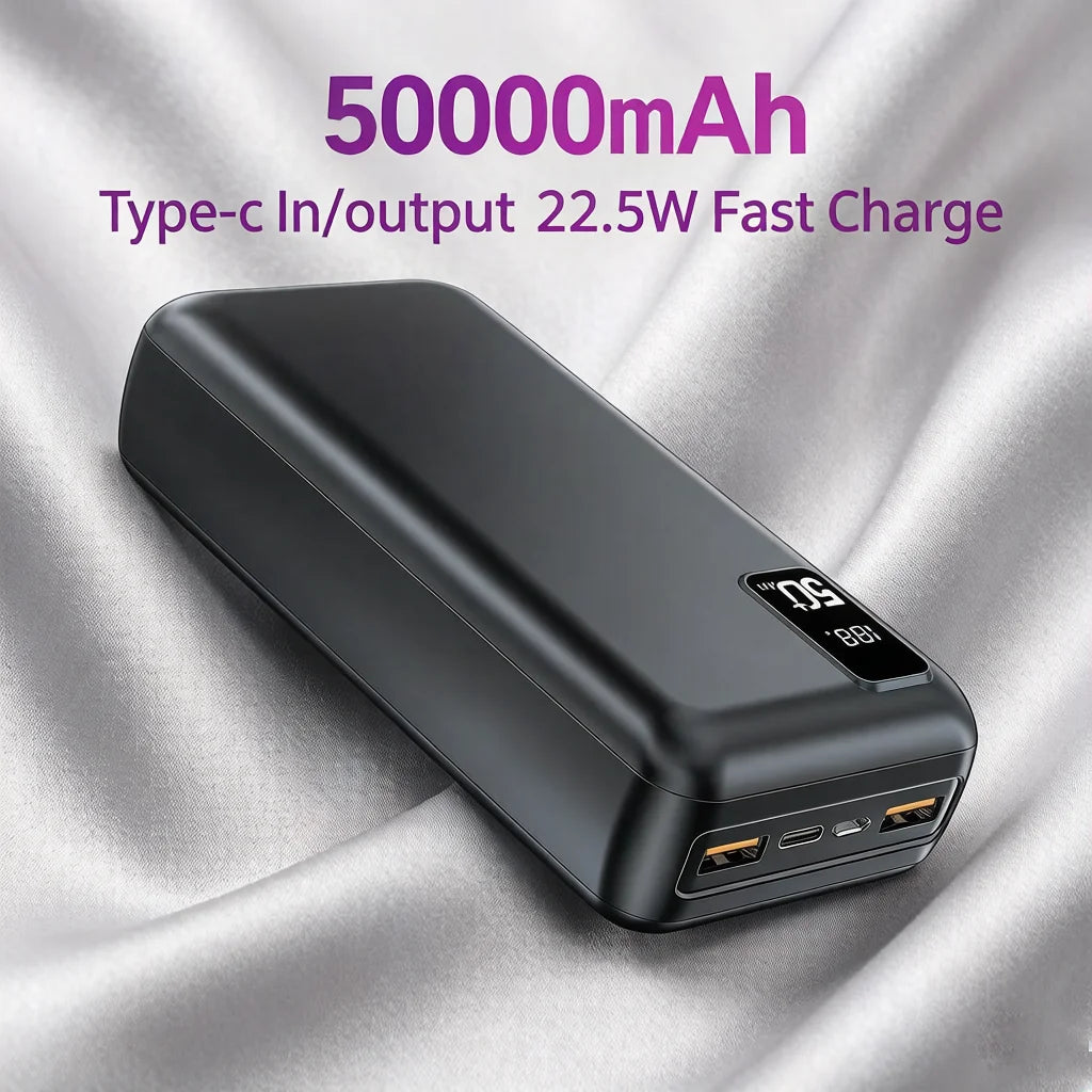 Hganus 50000mAh Power Bank 23W Fast Charge Outdoor Use