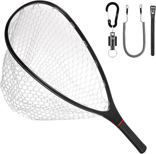 Carbon Fiber Fly Fishing Net With Soft Rubber Mesh Trout