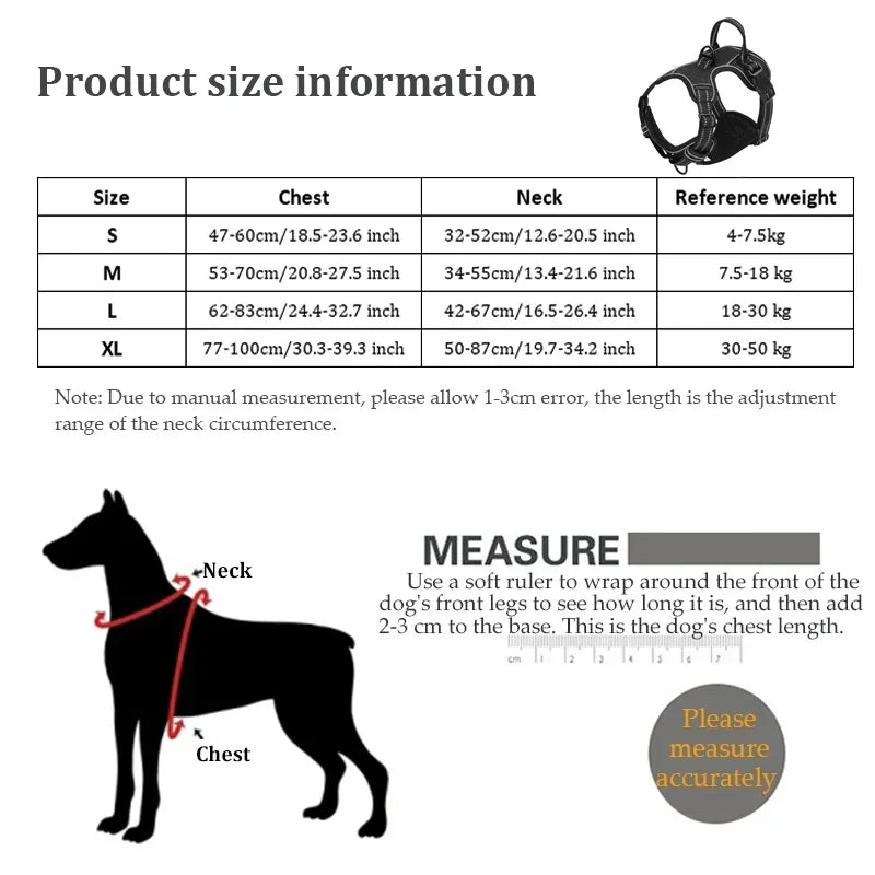 None CN Adjustable Nylon Dog Harness Reflective Soft Breathable No Pull