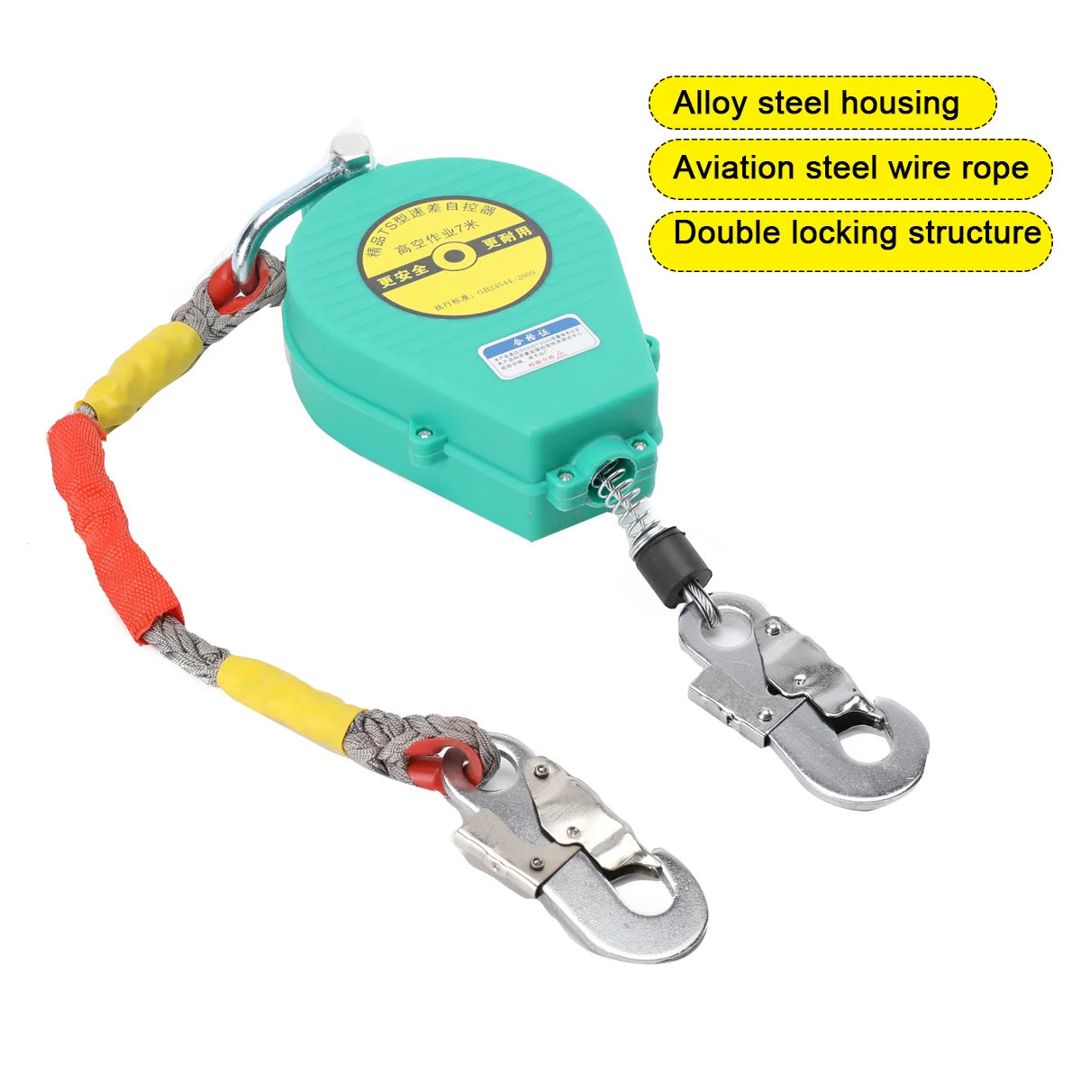 Compact Fall Protection Descender With Auto Rope Lock