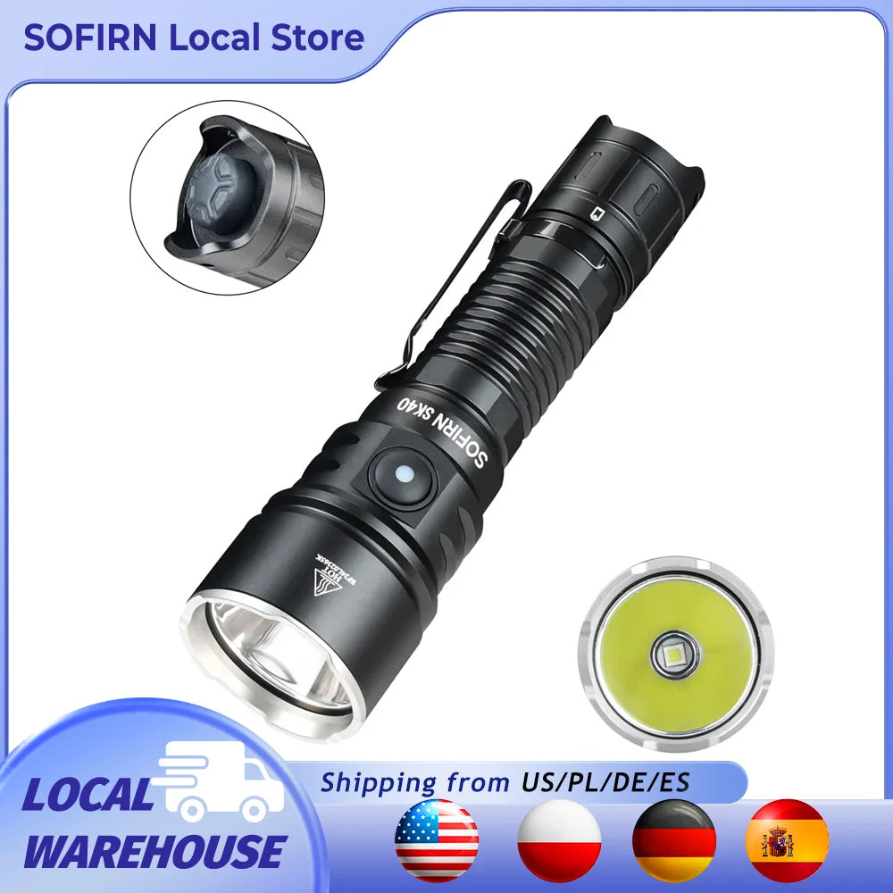 Sofirn SK40 SFT70 LED Flashlight 3200lm 21700 Rechargeable