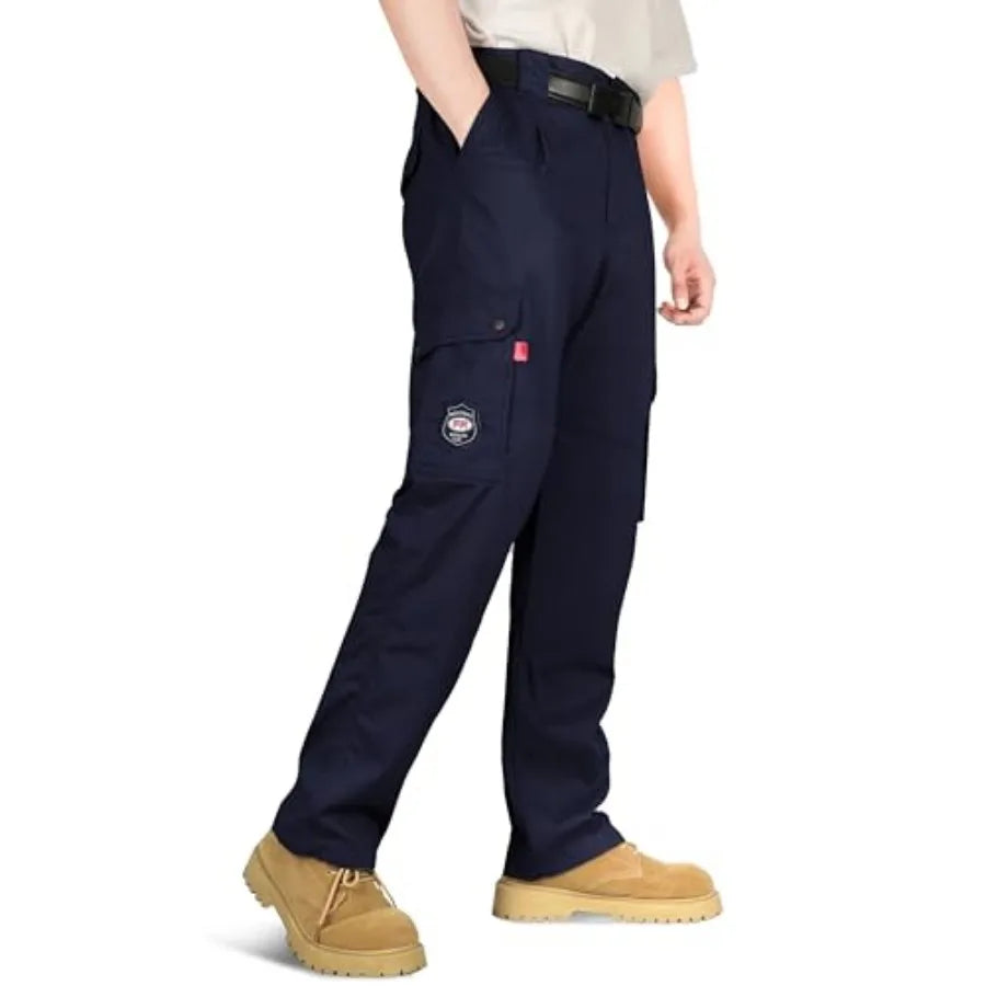 BOCOMAL Flame Resistant Cargo Pants For Men Durable Workwear