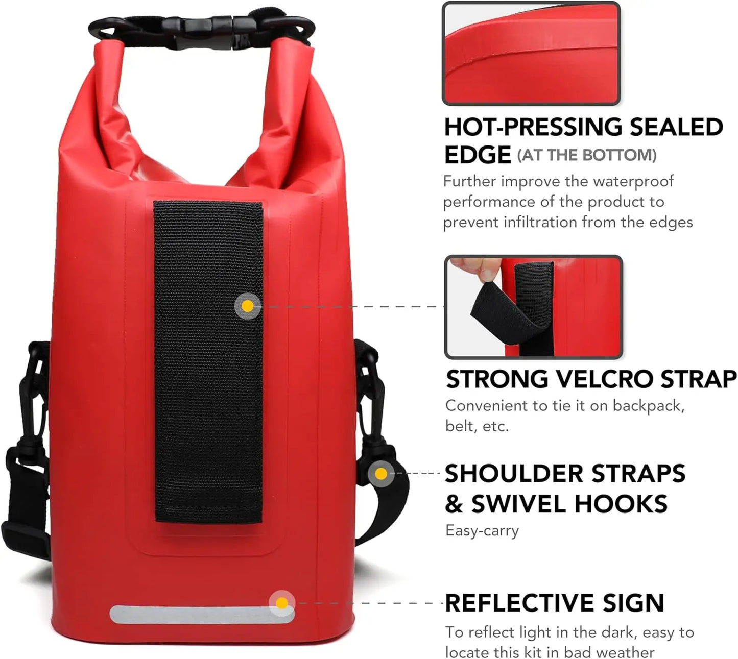Outdoor Waterproof First Aid Kit With Reflective Dry Bag