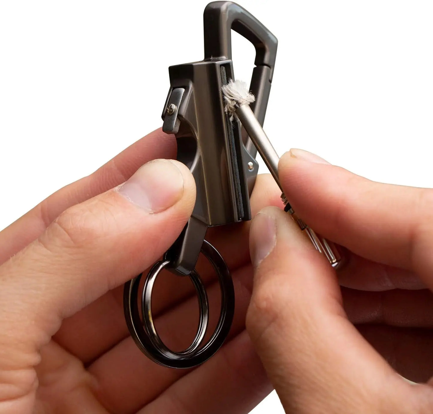 Reusable Fire Starter And Bottle Opener Keychain For Camping And Emergencies