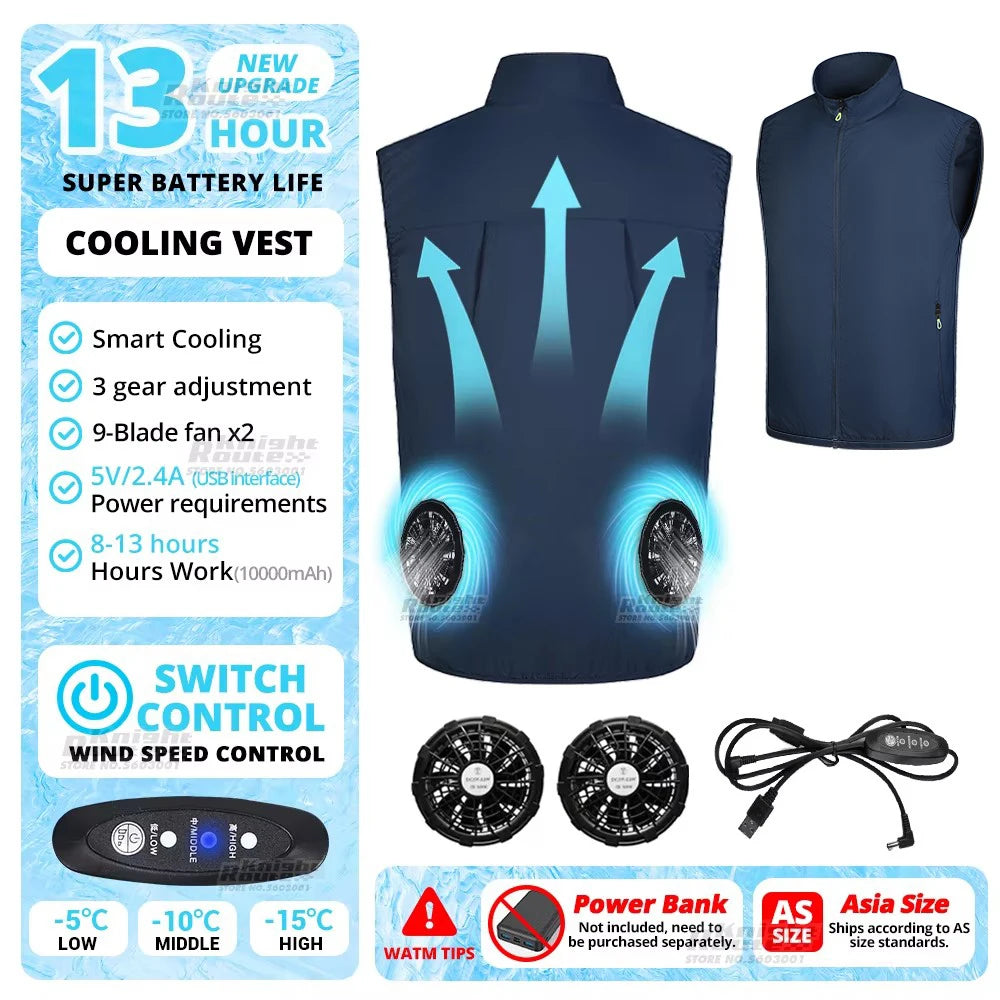 NONECN Wearable Cooling Vest With Fan For High Temperature Work