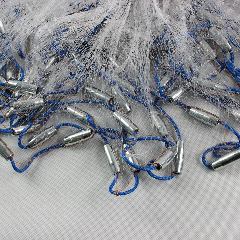 Bymaocar Saltwater Hand Cast Fishing Net With Sinker