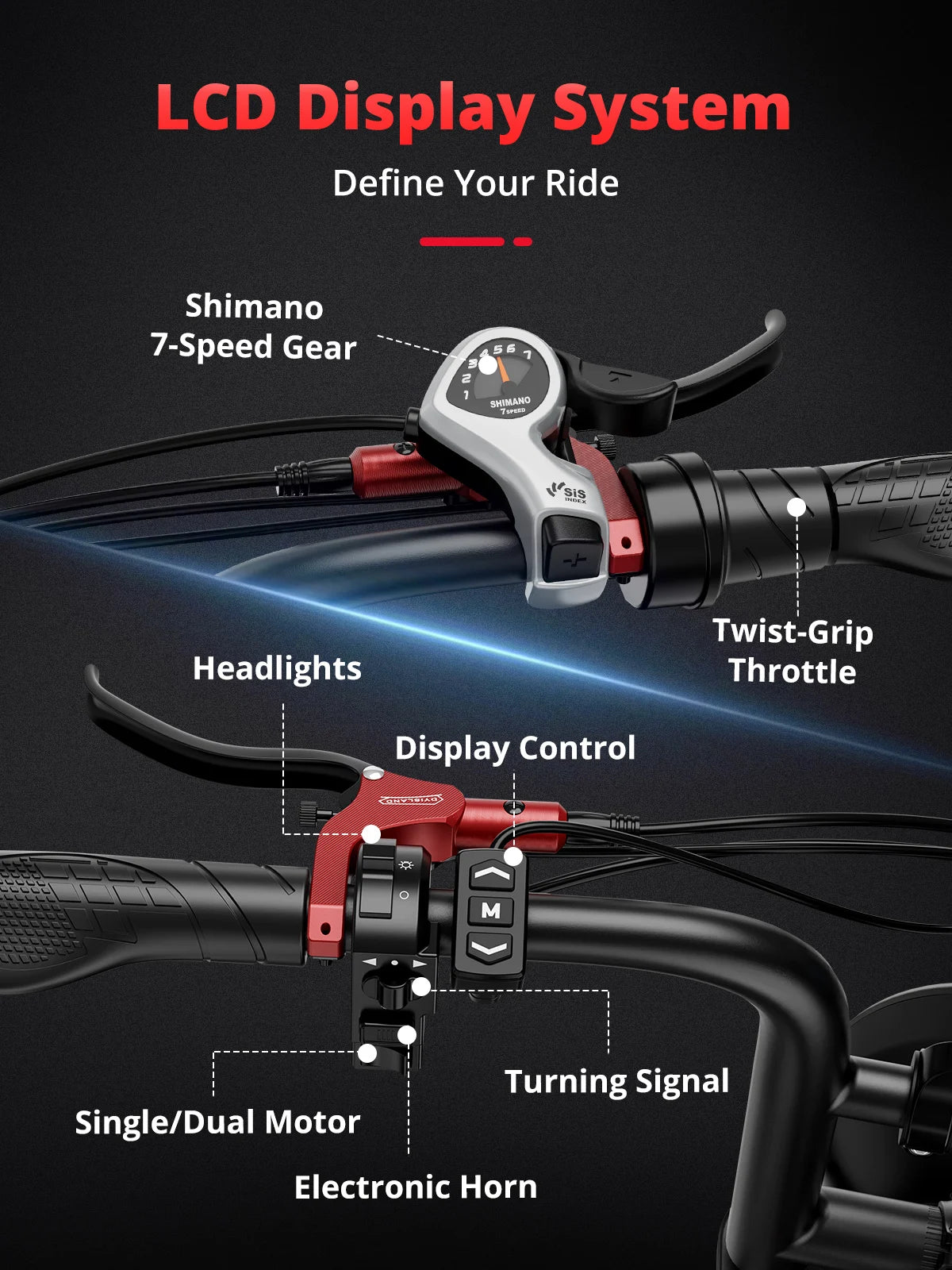 AMYET S8 2000W Dual Motor Electric Bike For Adults 48V 25Ah Battery