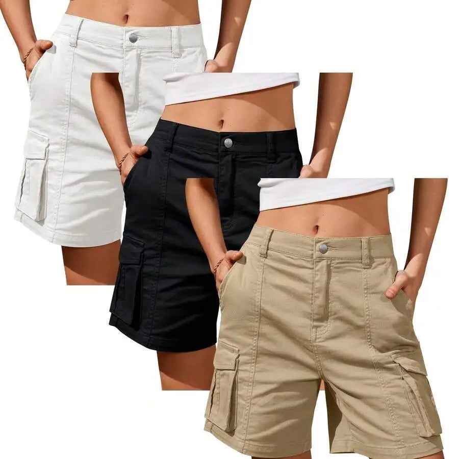 Womens Cargo Hiking Shorts Outdoor Casual Summer Activewear