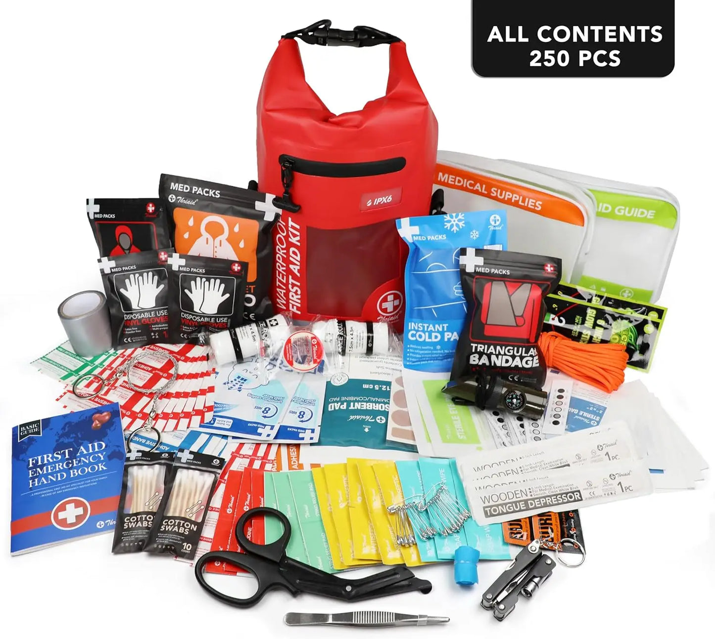 Outdoor Waterproof First Aid Kit With Reflective Dry Bag