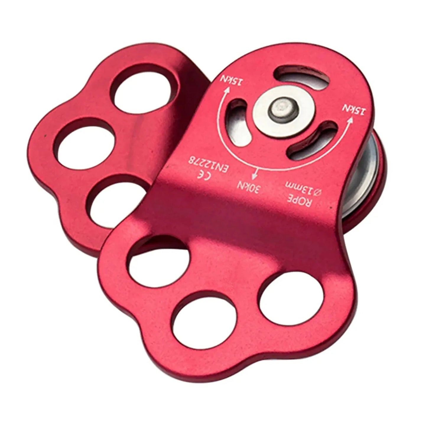 Rock Climbing 30kN Three Hole Pulley Bearing 7075 Aviation Aluminum
