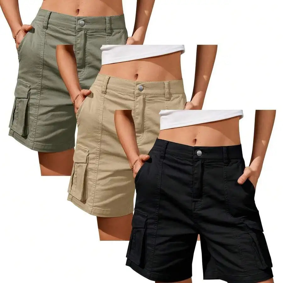Womens Cargo Hiking Shorts Outdoor Casual Summer Activewear