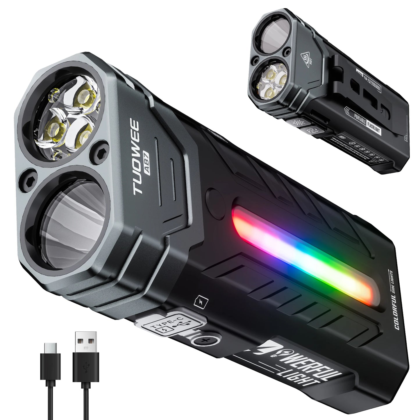 5000LM Rechargeable Magnetic LED Flashlight With 55 Modes