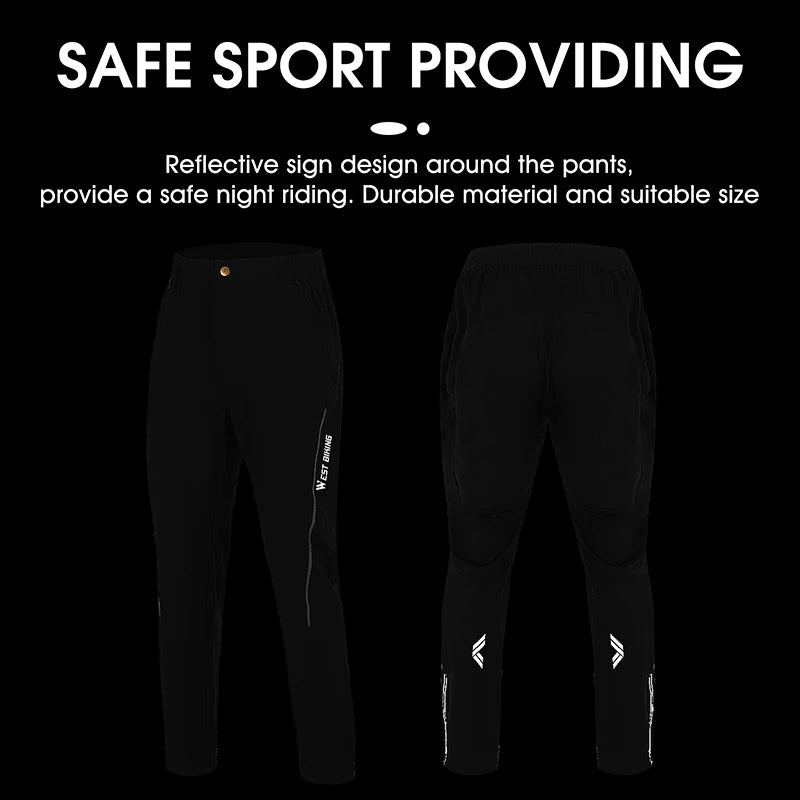 West Biking Men's Quick Dry Reflective Jogger Pants