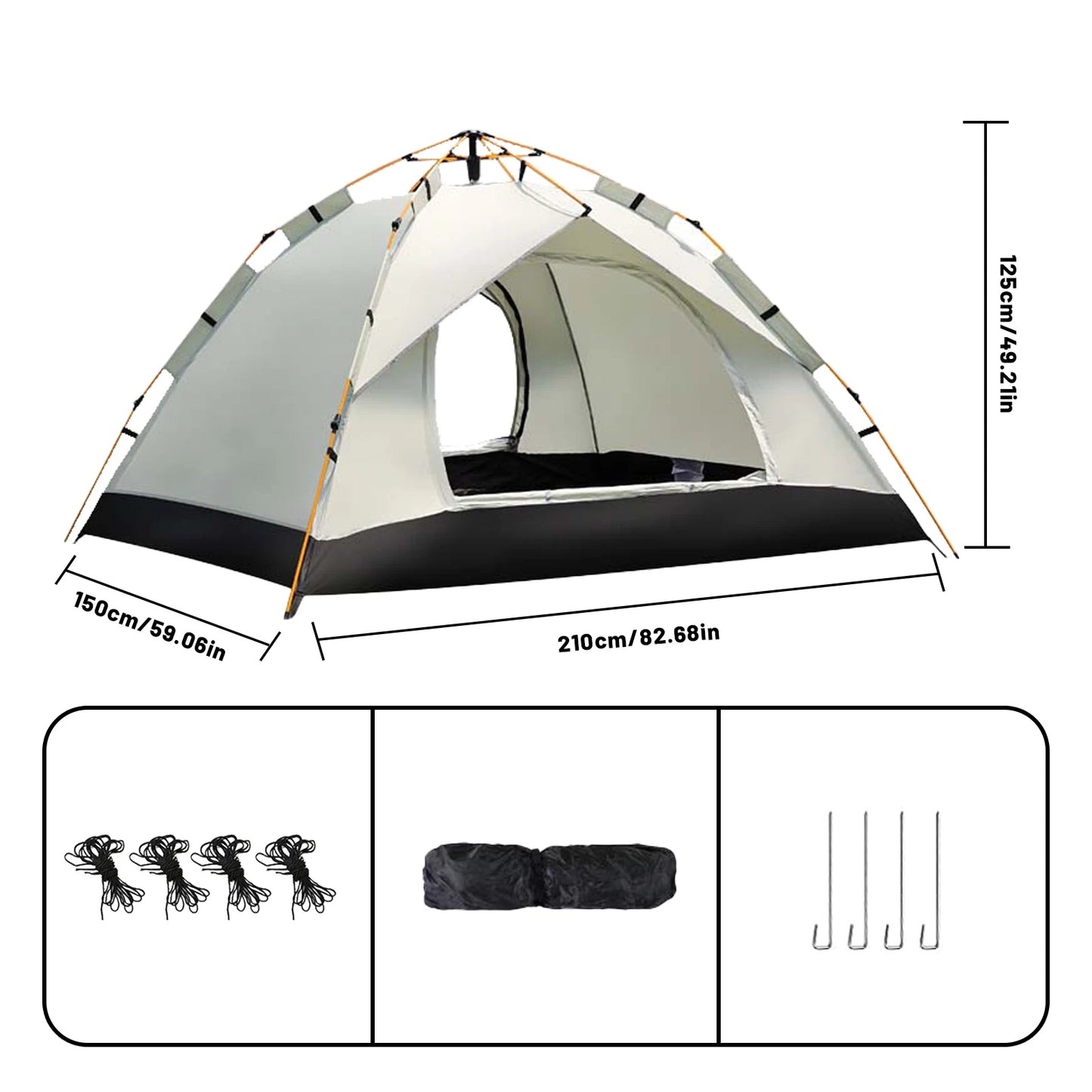 Pakicetus Quick Auto Sunshade Shelter For Three To Four People