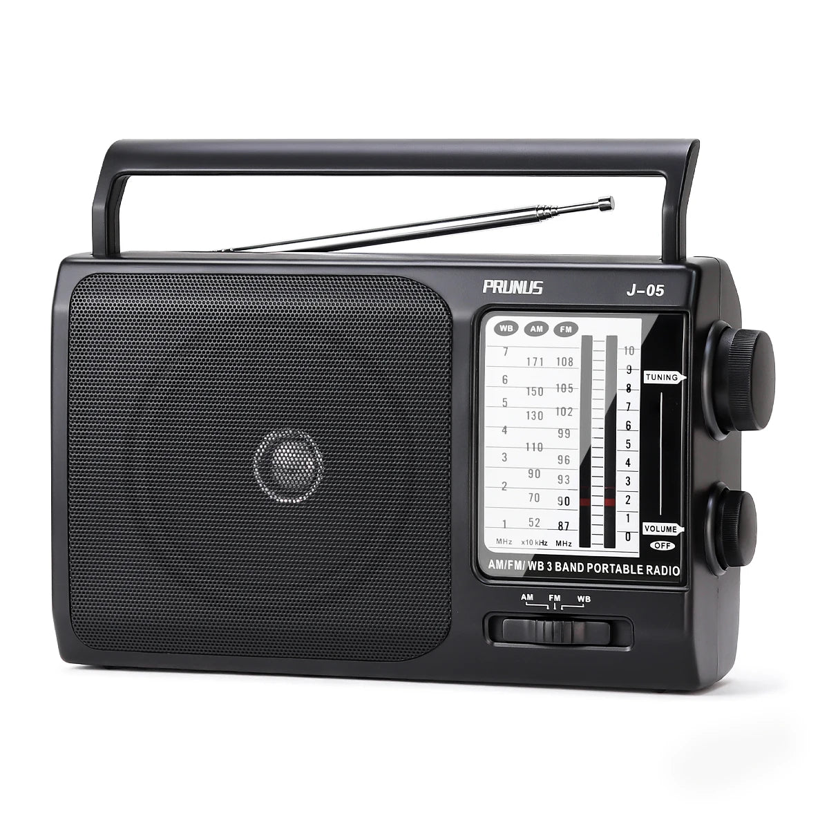 PRUNUS NOAA Weather AM FM Portable Radio With Built In Speaker