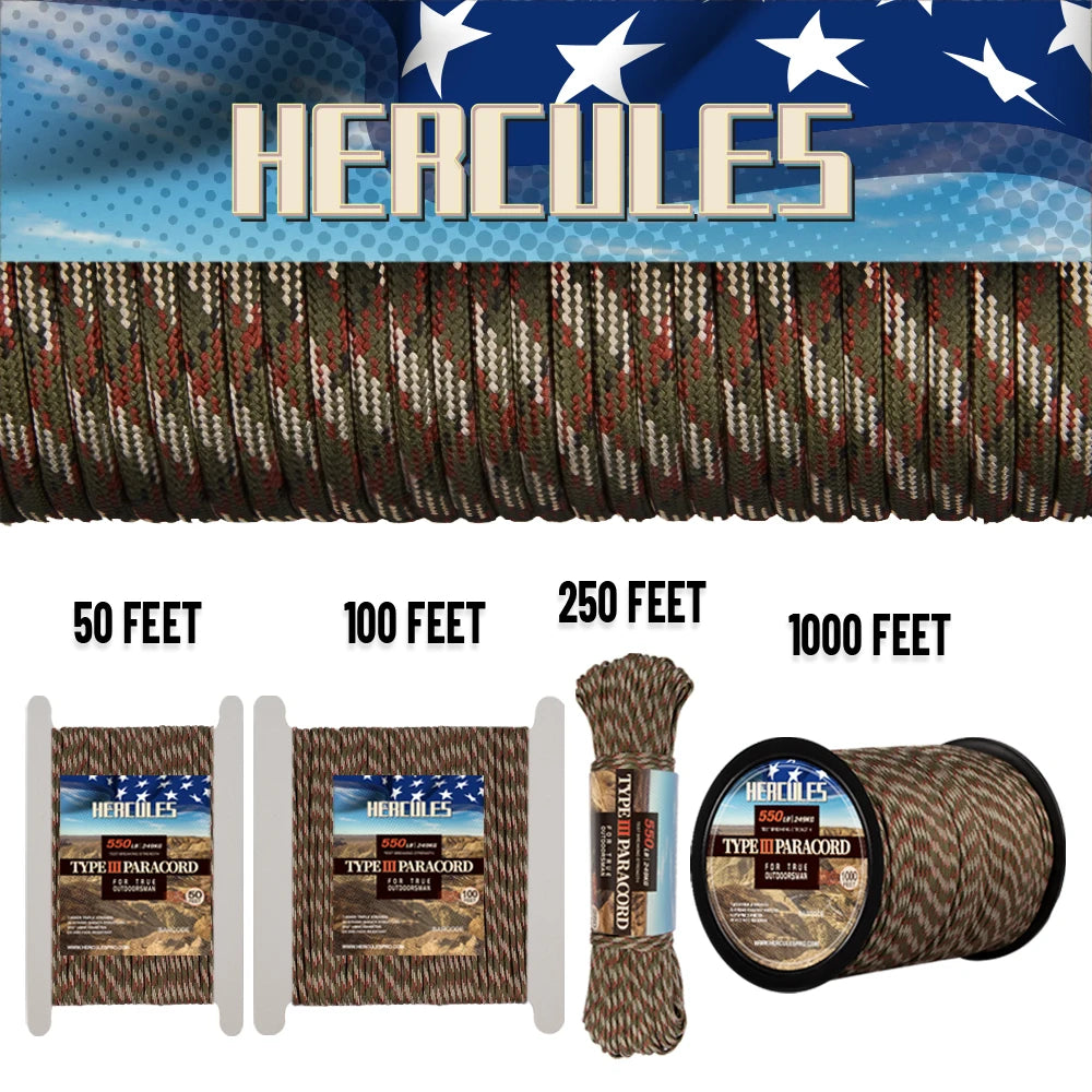 Paracord 550 7Strand Parachute Cord Outdoor Survival Rope For Camping