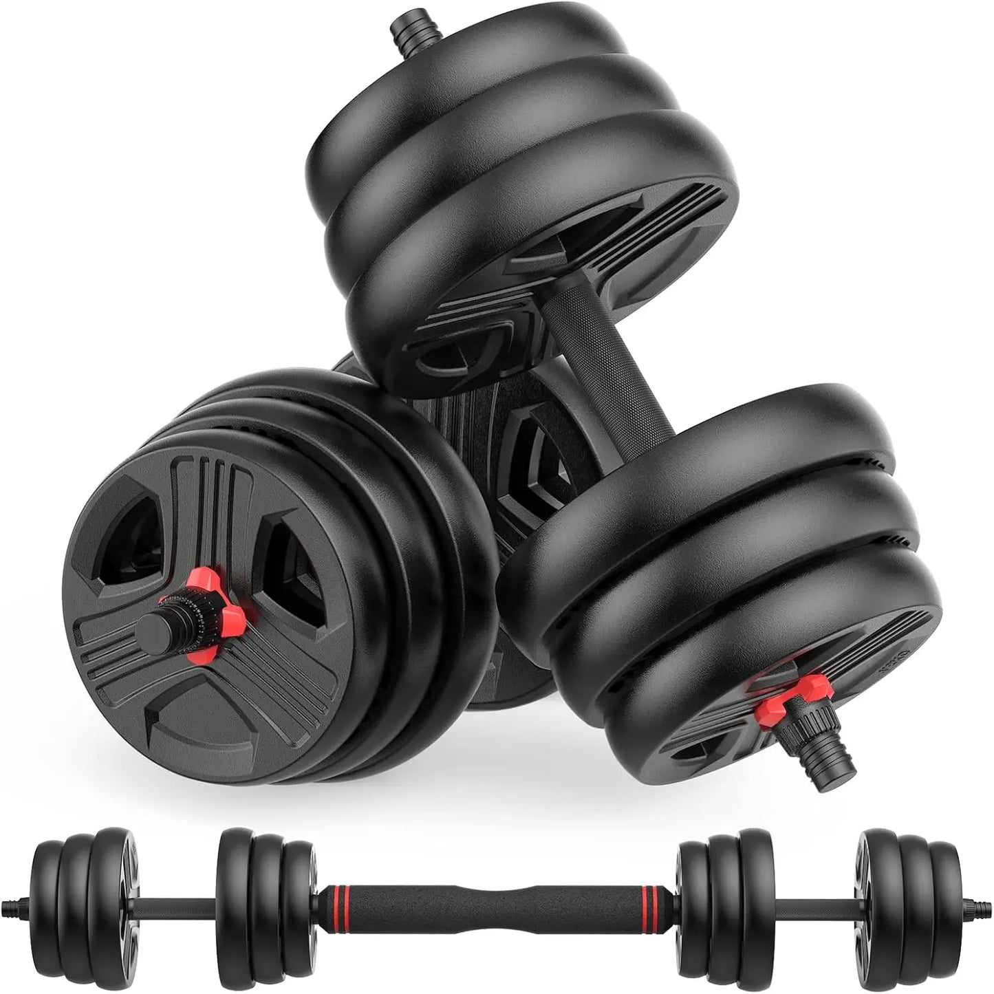 Adjustable Dumbbells Set 20 Lbs For Home Gym Convertible